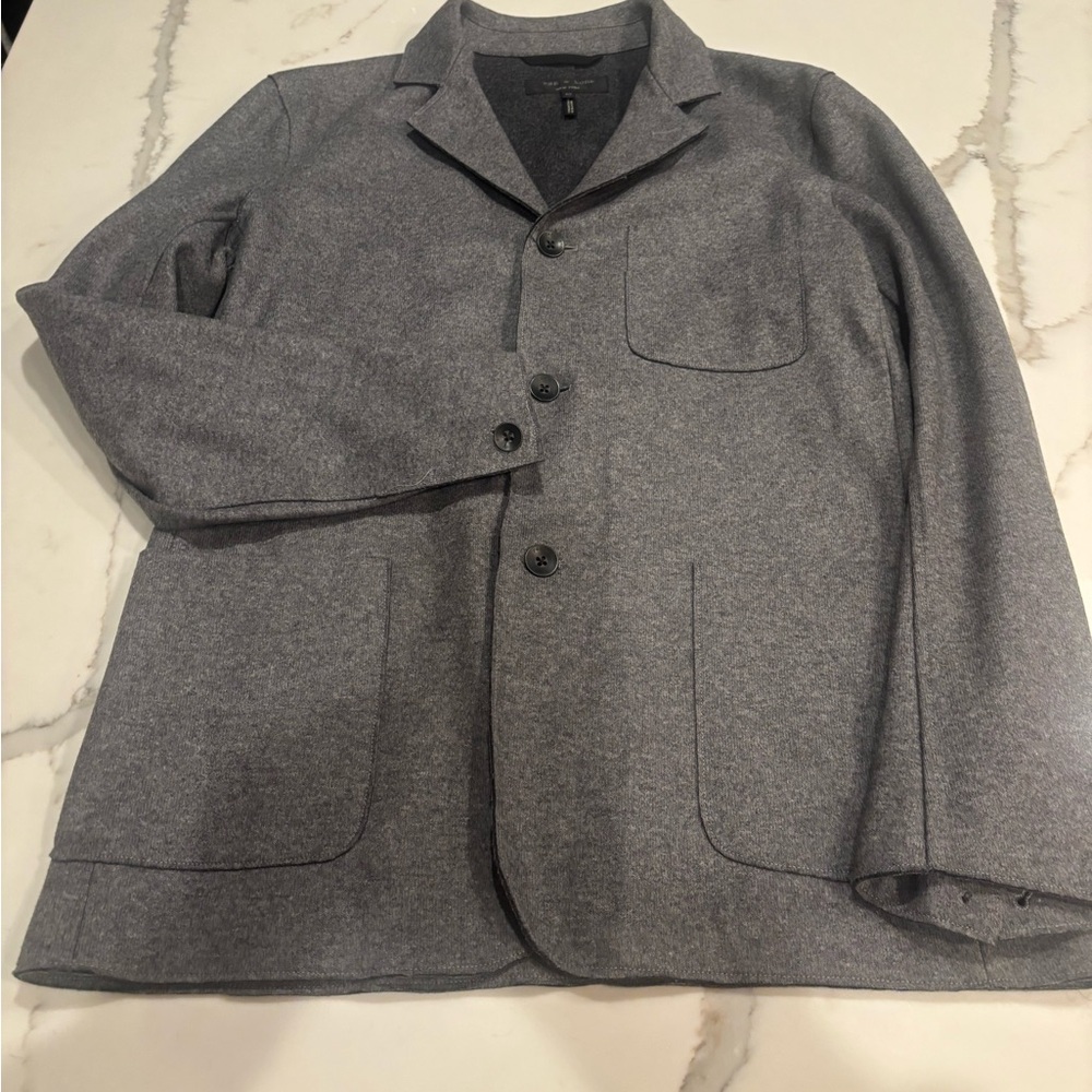 rag & bone Men's Charcoal Gray Jacket/Blazer